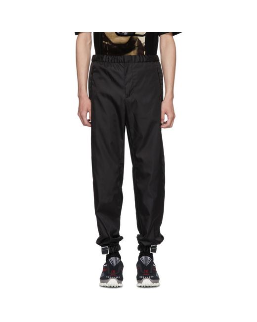 Pantalon en gabardine de nylon noir Synthétique Prada pour homme en coloris  Noir | Lyst