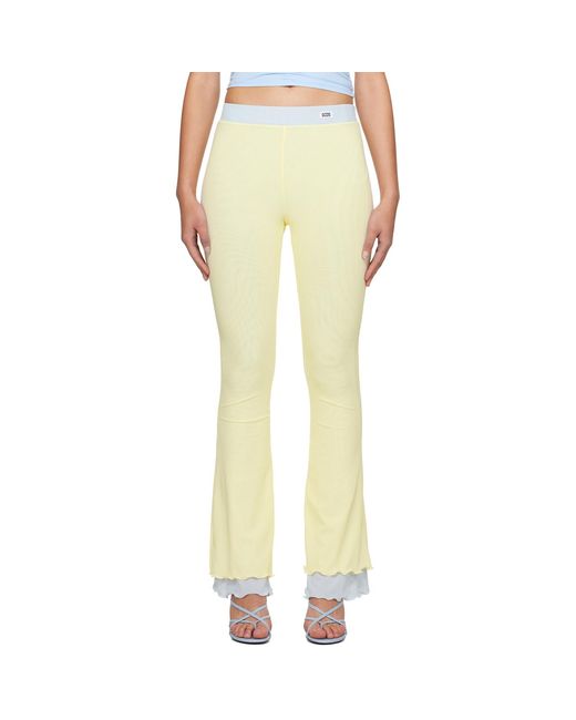 Gcds Yellow Flare Trousers
