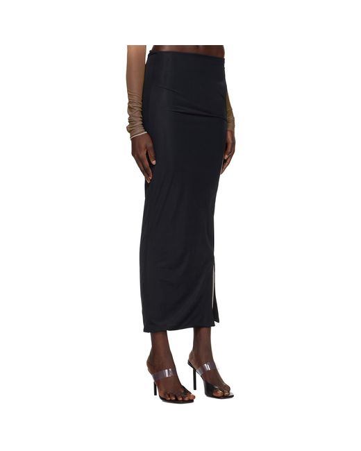 Jade Cropper Black Cut Out Midi Skirt