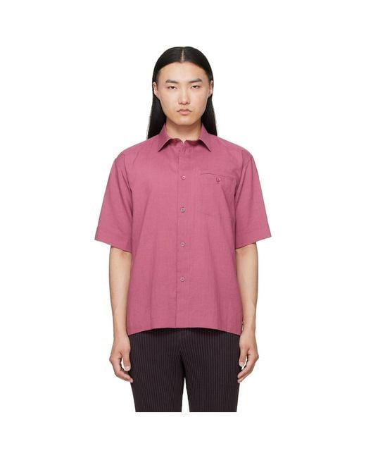 Homme Plissé Issey Miyake Purple Pl Ramie Shirt for men