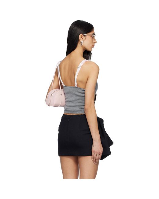 ShuShu/Tong Black Patchwork Knit Sling Camisole