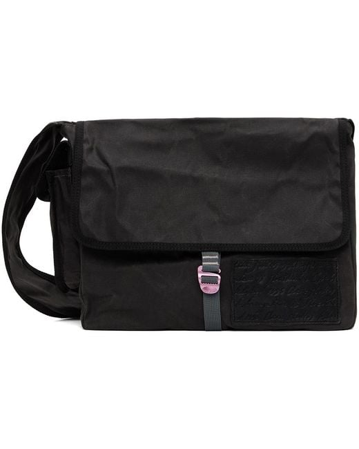 Acne Black Gray Waxed Bag