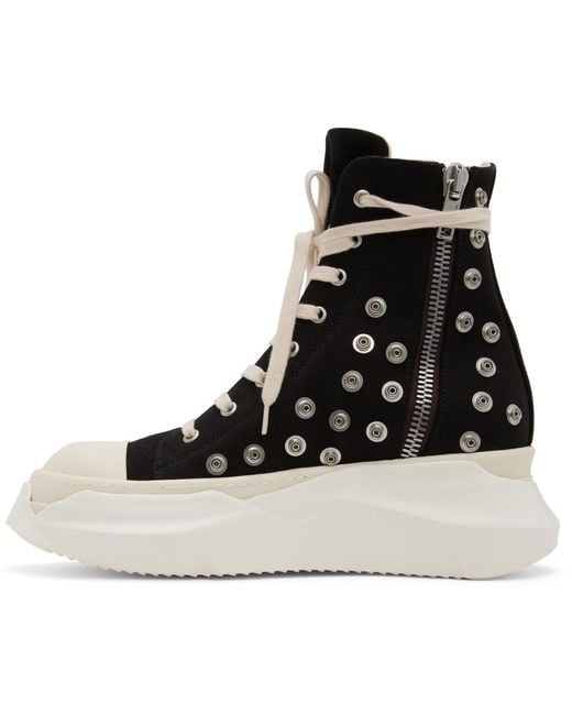 Rick Owens Black Luxor Abstract High-top Sneakers for men