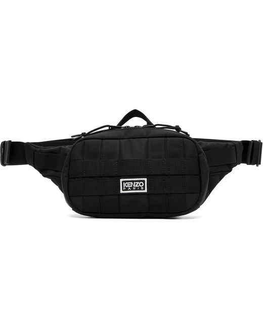 KENZO Black Paris Belt Bag for men