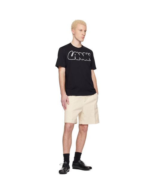 Lanvin Natural Off- High-Waisted Shorts for men