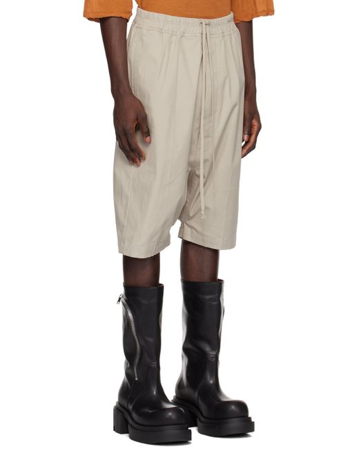 Rick Owens Natural Off-white Pods Shorts for men