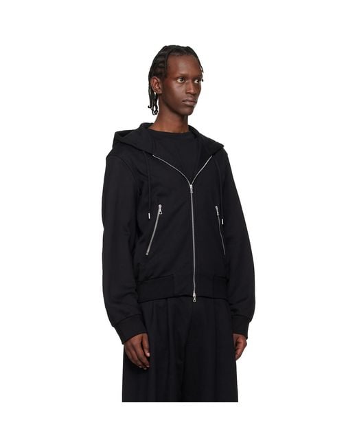 Dries Van Noten Blue Loose Zipped Hoodie for men