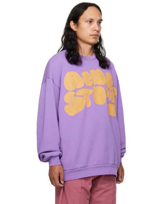Acne Purple Bubble Sweatshirt for men