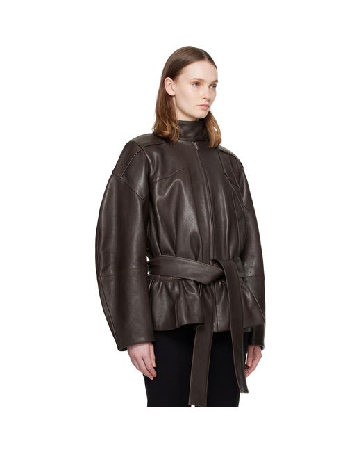 FIDAN NOVRUZOVA Brown Julia Leather Jacket