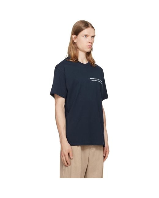 Givenchy Blue Archives Print Cotton T-Shirt for men