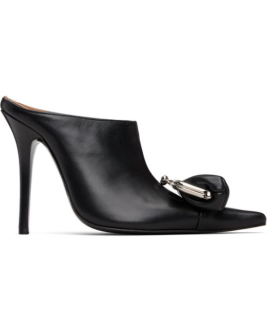 Pushbutton Black Coin Purse Pointy Heels