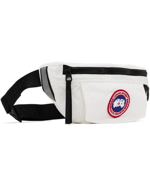 Canada Goose Black White Waist Belt Bag for men