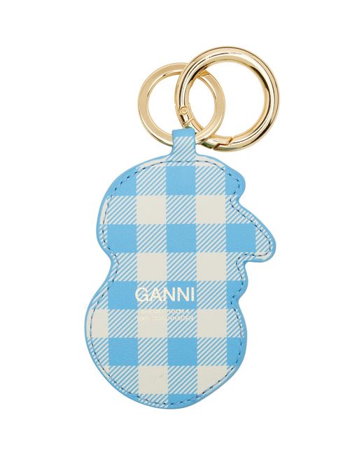 Ganni Blue Apple Keychain