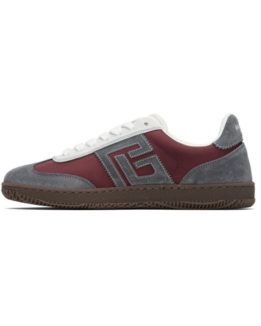 Balmain Black Burgundy Swan' Sneakers for men