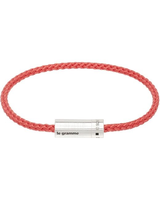 Le Gramme Red Nato Cable 'Le 7G' Bracelet for men