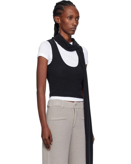 Débardeur Noir À Écharpe Intégrée AYA MUSE en coloris Black