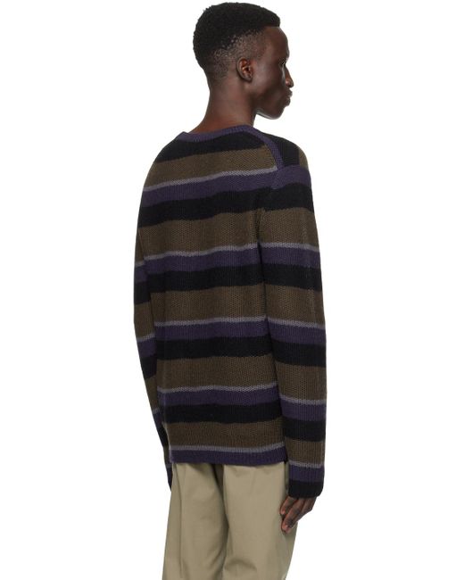 Paul Smith Black Multicolor Striped Sweater for men