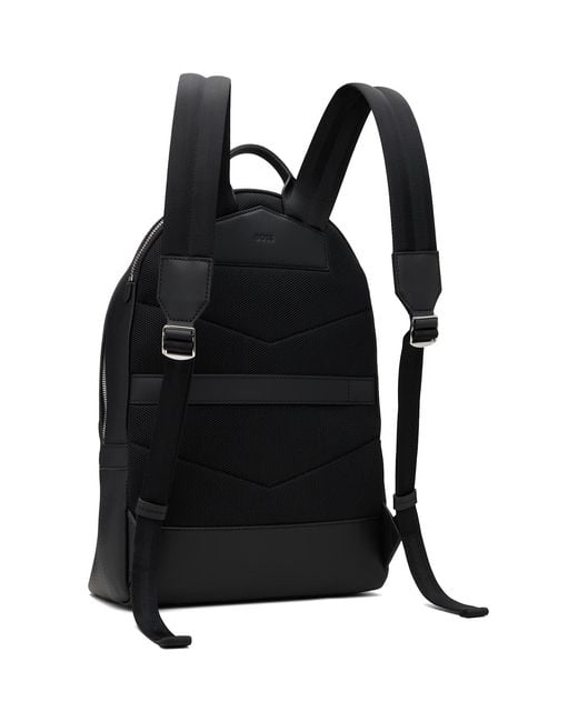 Boss Black Emed-Logo Leather Backpack for men
