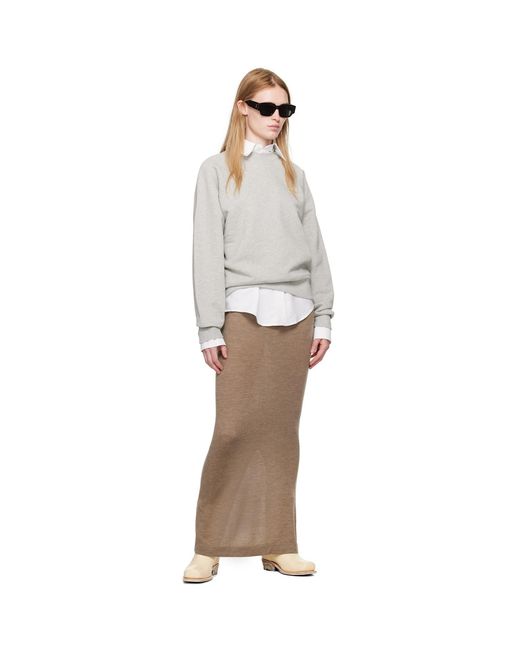 ÉTERNE Natural Taupe Emma Maxi Skirt