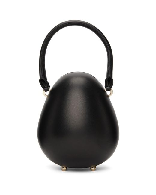 Simone Rocha Black Leather Egg Bag