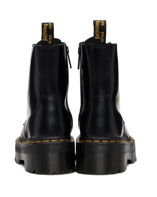 Dr. Martens Black Jadon Boot Smooth Leather Platform Boots