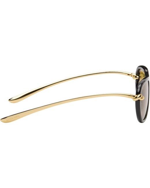 Bottega Veneta Black Knot Aviator Sunglasses for men