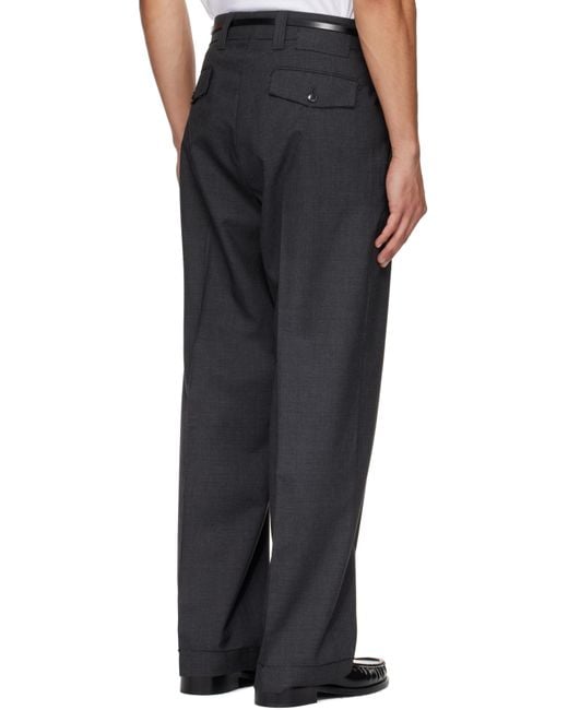 mfpen Black Patch Trousers for men