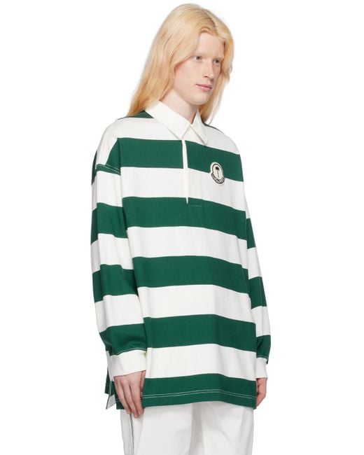 Moncler Genius Moncler X Palm Angels White & Green Polo for men