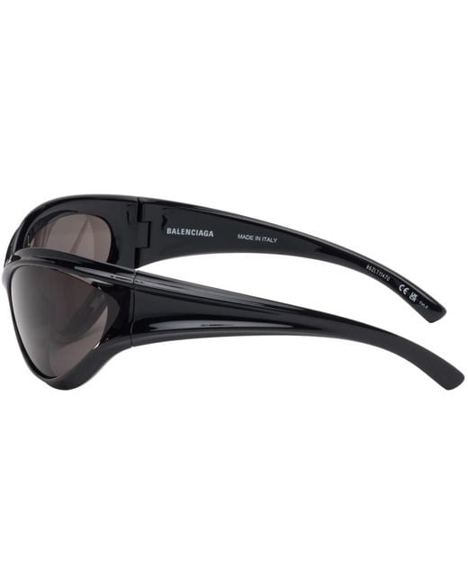 Balenciaga Black Dynamo Round Sunglasses for men