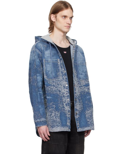 【関税込み】Diesel ブルー D-Dewnys-Hood-S デニム フーディ メンズ DIESEL ブルー D-Dewnys-Hood-S デニム フーディ ブルー