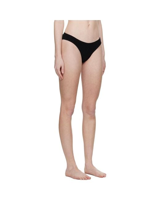 Totême Toteme Black Smocked Bikini Bottoms