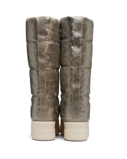 Rick Owens Brown Concordians Mega Bumper Knee High Lunar Boots