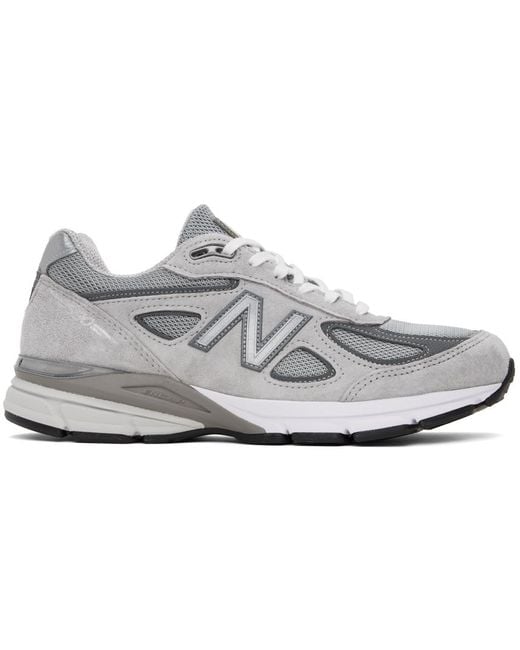 New Balance Black Gray Made In Usa 990v4 Core Sneakers