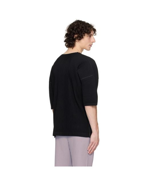 Homme Plissé Issey Miyake Black Monthly Color May T-Shirt for men