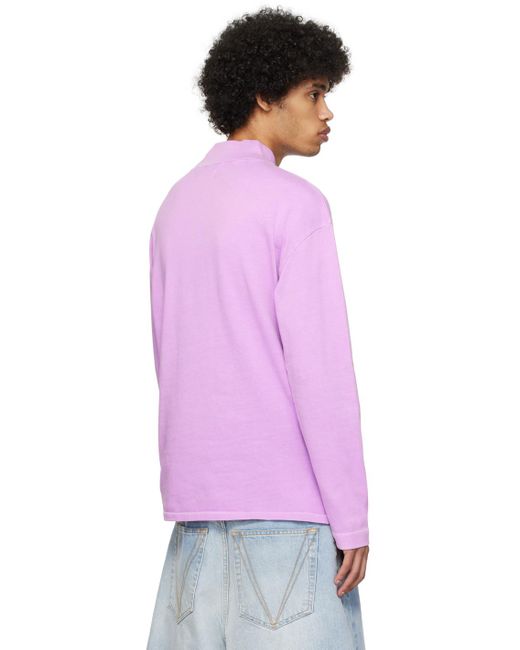 メンズ ERL パープル Surf 長袖tシャツ Purple