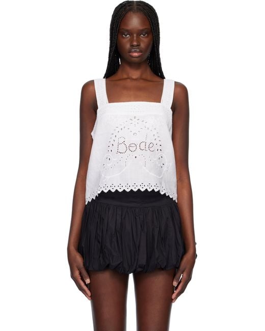 Bode Black Belvoir Tank Top