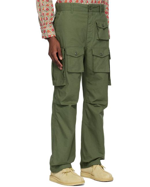 Engineered Garments Green Ssense Exclusive Khaki Fa Cargo Pants for men