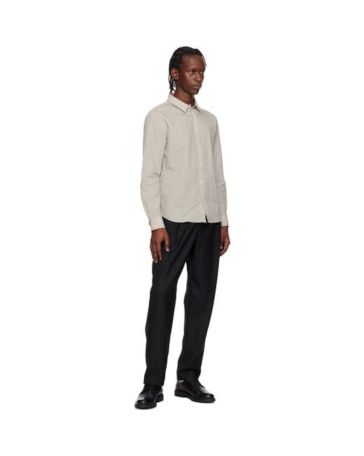Maison Kitsuné Black Handwriting Casual Shirt for men