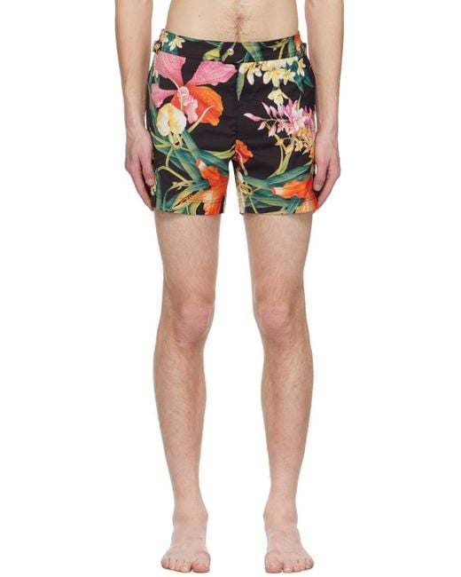 Tom Ford Bold Orchid Swim Shorts in Black for Men | Lyst UK