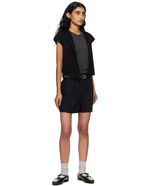 Andersons Black Skinny Nappy Calf Leather Buckle Belt