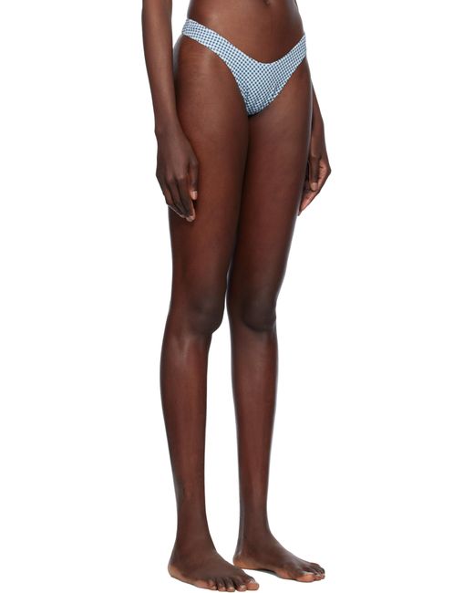 Frankie's Bikinis ブルー＆ホワイト Full Moon マイクロ ビキニボトム Multicolor