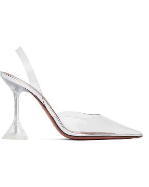 AMINA MUADDI Black Holli Glass Sling Heels