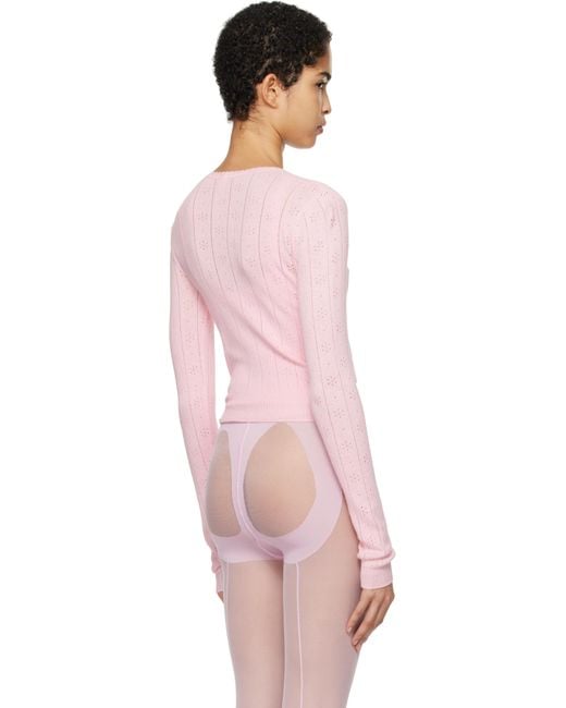 Skims ピンク Sweater Pointelle 長袖トップス Pink