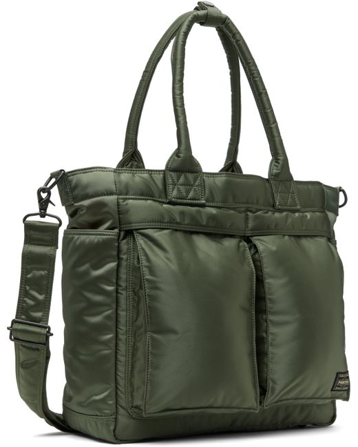メンズ Porter-Yoshida and Co カーキ ラージ Tanker トートバッグ Green