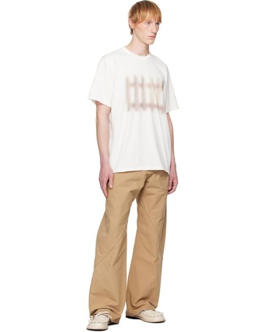 【関税込み】JW Anderson オフホワイト Fence プリントTシャツ off-white-fence-printed-t-