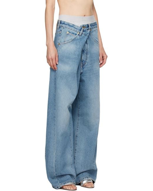 DARKPARK Blue Ines Fold Over Jeans