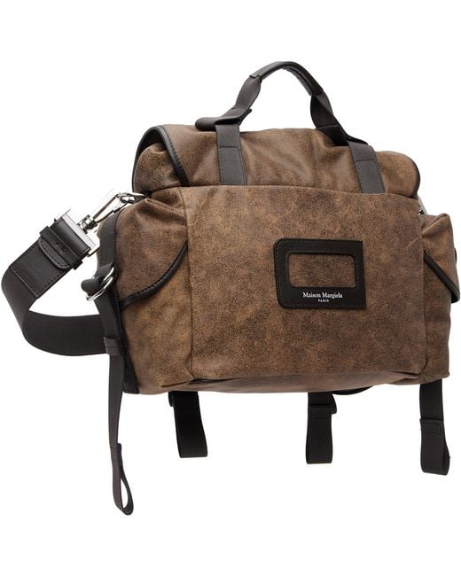 Maison Margiela Brown High Tech Small Messenger Bag for men