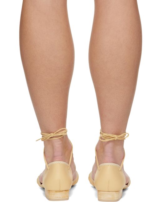 Lemaire イエロー Micro Ballerina ヒールサンダル Brown