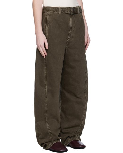 Lemaire Multicolor Twisted Belted Jeans
