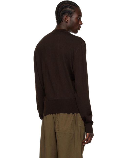 Lemaire Black Mock Neck Sweater for men